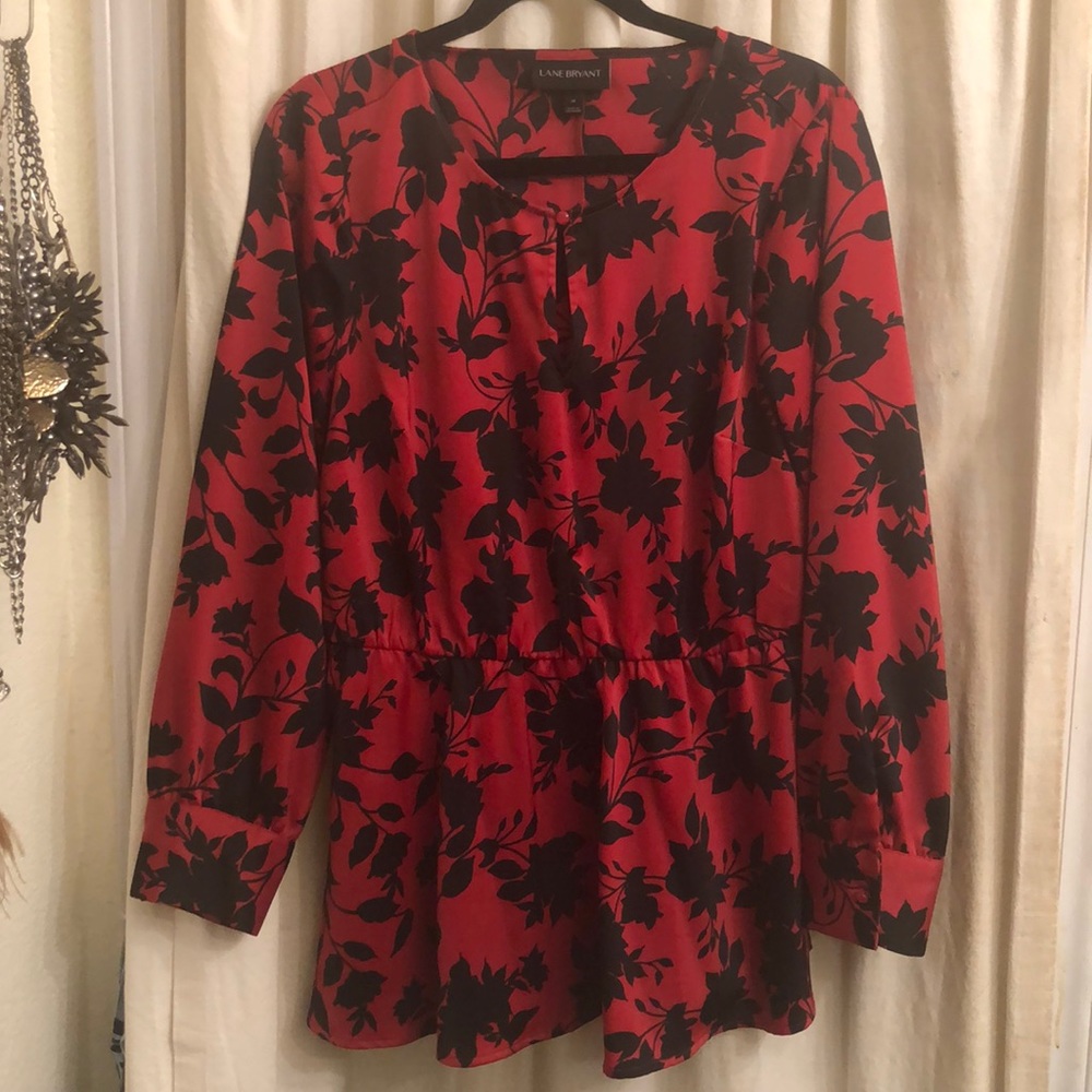 Beautiful Red flower blouse